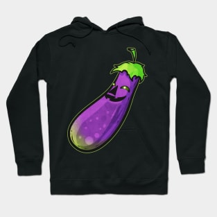 Eggplant Aubergine Jack O Lantern Face Costume Halloween Hoodie